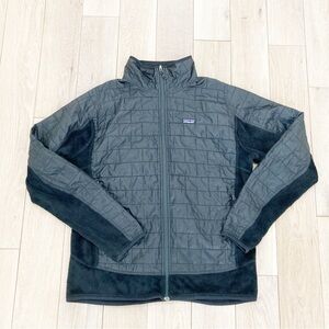 Patagonia Black Quilted Puffer Jacket with Stand-Up Collar